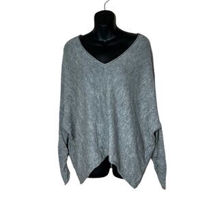 Free people alpaca wool assymetrical hem sweater soft cozy small knit